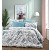 Prodloužené bavlněné povlečení Deluxe 140x220+70x90 Flora tyrkys