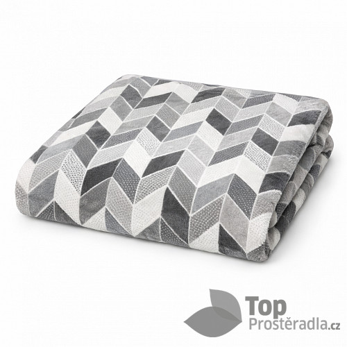 Mikroplyšová deka Premium 150x200 Šedý šíp