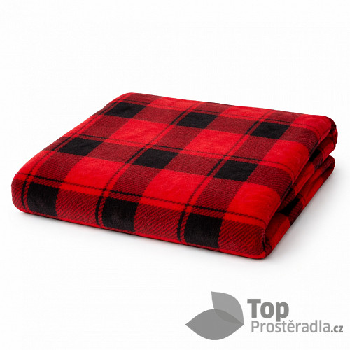 Mikroplyšová deka Premium 150x200 Zimní kostka