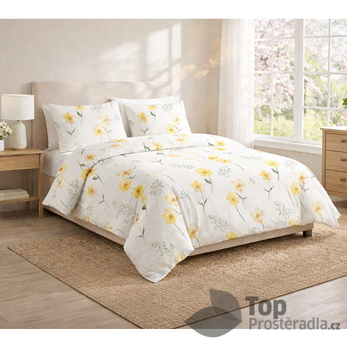 Bavlněné povlečení DELUXE 140x200+70x90 Doteky jara