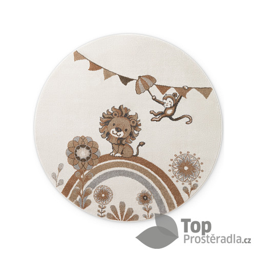 Dětský kusový koberec Villeroy & Boch Boho Kids 106307 Cream Multicolor kruh 160x160 (průměr) kruh