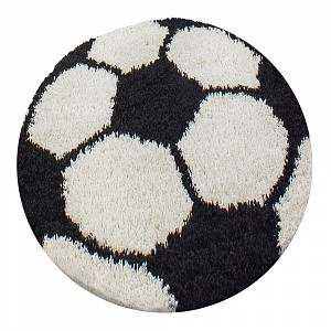 Dětský kusový koberec Fun 6001 black 100x100 (průměr) kruh