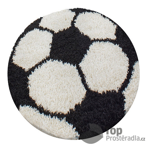 Dětský kusový koberec Fun 6001 black 100x100 (průměr) kruh