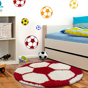 Dětský kusový koberec Fun 6001 red 100x100 (průměr) kruh