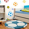 Dětský kusový koberec Fun 6001 Tyrkys 100x100 (průměr) kruh