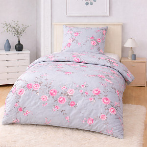 Krepové povlečení ECONOMY 140x200+70x90 Rose grey