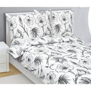 Krepové povlečení Deluxe 140x200+70x90 Ibišek