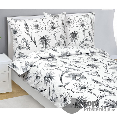 Krepové povlečení Deluxe 140x200+70x90 Ibišek
