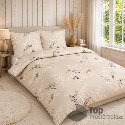 Bavlněné povlečení Deluxe 140x200+70x90 Větvička