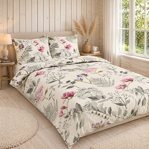 Bavlněné povlečení Deluxe 140x200+70x90 Magnolie