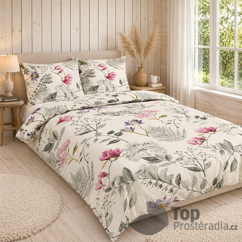 Bavlněné povlečení Deluxe 140x200+70x90 Magnolie