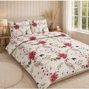 Bavlněné povlečení Deluxe 140x200+70x90 Gerbery