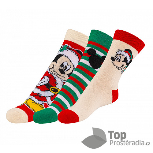 Ponožky dětské Mickey 2 - sada 3 páry - 31-34