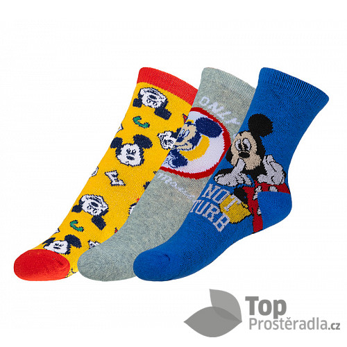 Ponožky dětské Mickey - sada 3 páry - 31-34