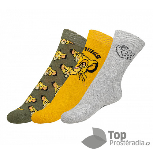 Ponožky dětské  Lví král - sada 3 páry - 27-30