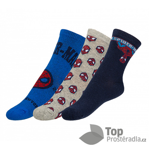Ponožky dětské Spiderman  - sada 3 páry