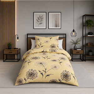 Microtop povlečení Comfort 140x200+70x90 Chmýří žluté