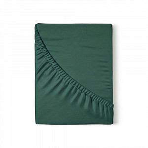 Saténové prostěradlo LUXURY COLLECTION 90x200+25 Tmavě zelené