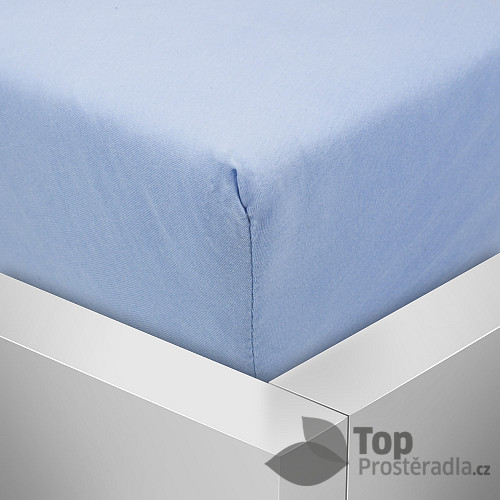 Jersey prostěradlo 140x200 Premium - Nebeská modř