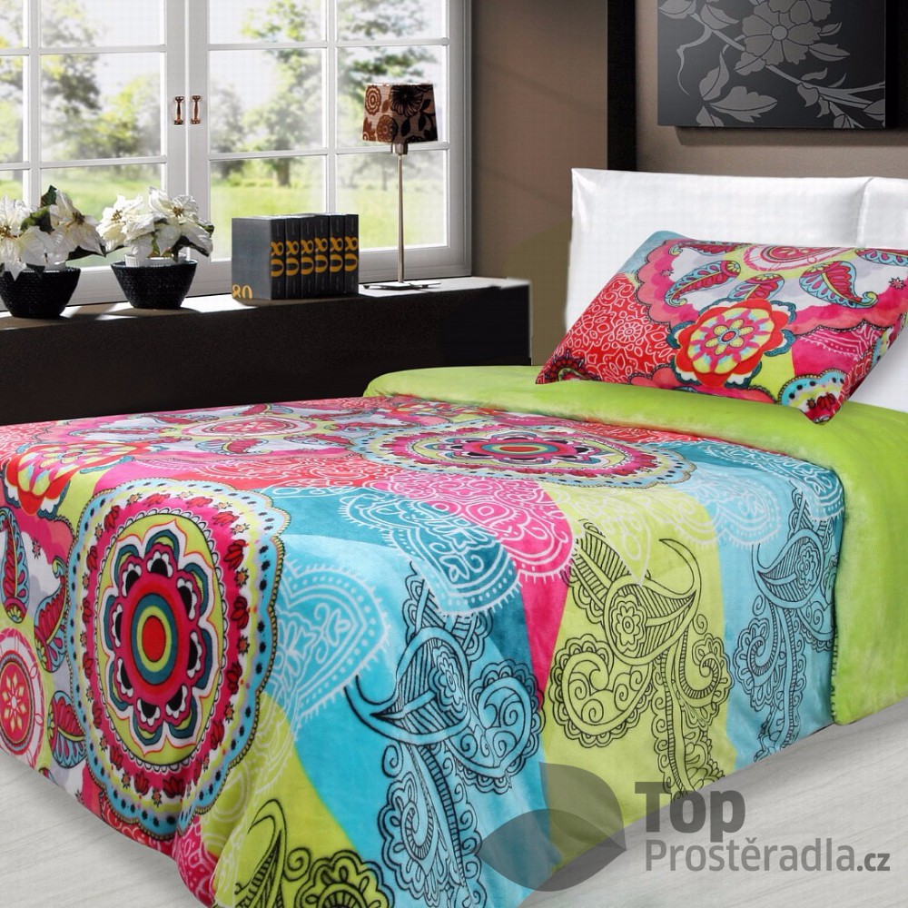 Povlečení mikroflanel Millenium 140x200 + 70x90 - Barevné mandaly