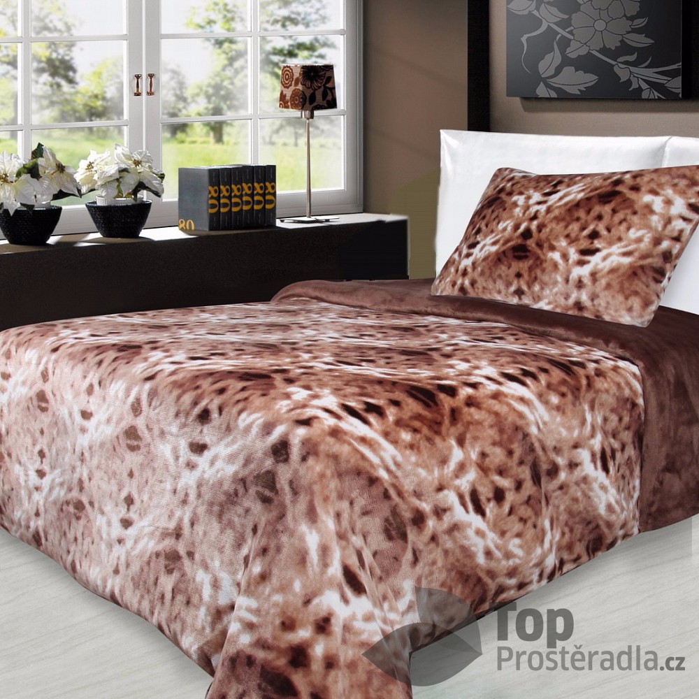 Povlečení mikroflanel Millenium 140x200 + 70x90 - Hadí kůže