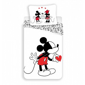 Bavlněné povlečení 140x200 70x90 Zamilovaný Mickey