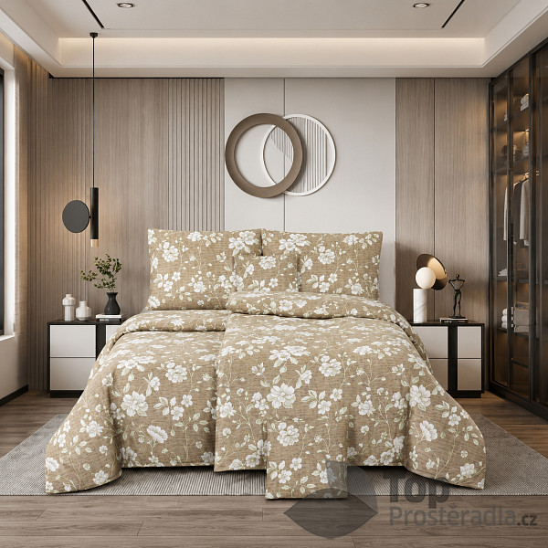 Šestidílné povlečení 140x200+70x90+40x40 Béžová louka