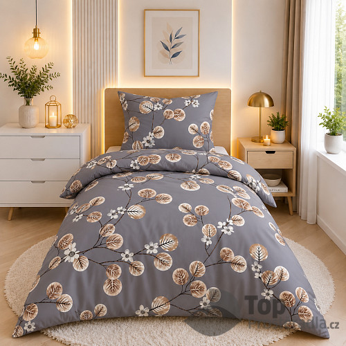 Bavlněné povlečení Deluxe 140x200+70x90 Zlatý podzim