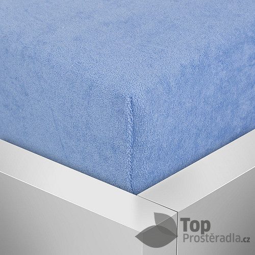 Froté prostěradlo 200x200 Premium - Nebeská modř