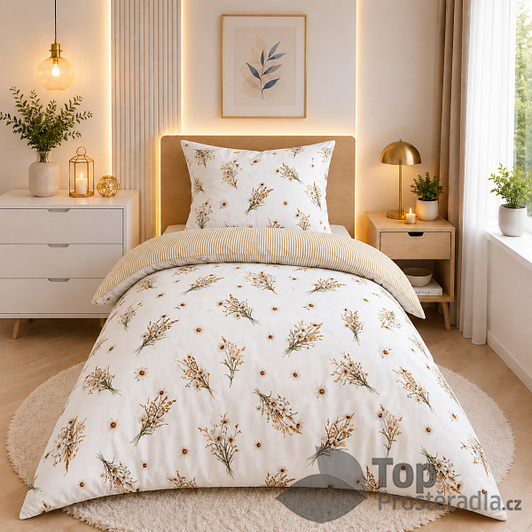 TOP Bavlněné povlečení Deluxe 140x200+70x90 Daisy