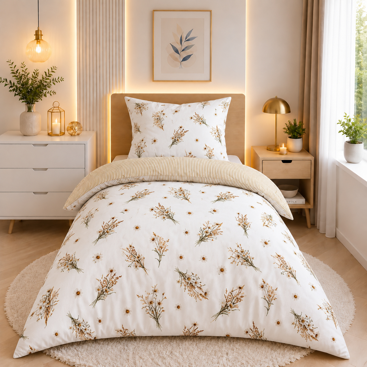 TOP Bavlněné povlečení Deluxe 140x200+70x90 Daisy
