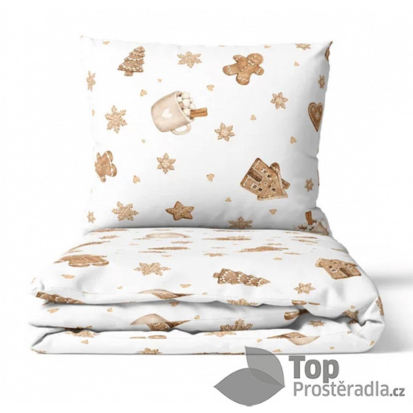 TOP Bavlněné povlečení ROYAL 140x200+70x90 Perníčky