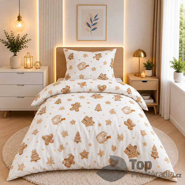 TOP Bavlněné povlečení ROYAL 140x200+70x90 Perníčky 2