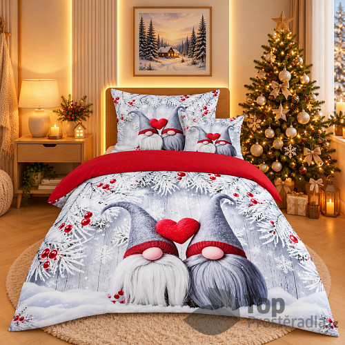 Třídílná sada 3D povlečení 140x200+70x90+45x45 Skřítci