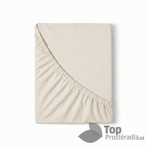 Jersey prostěradlo s lycrou DeLuxe 160x200 Krémové