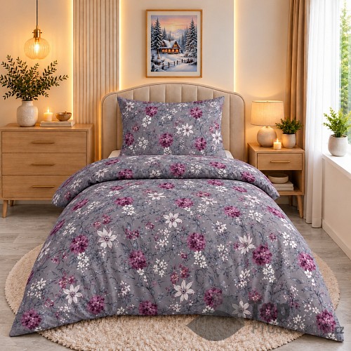 Mikroplyšové povlečení Premium 140x200+70x90 Zahrada