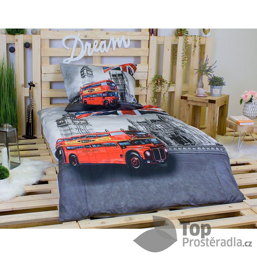 3D povlečení 140x200 + 70x90 - Doubledecker