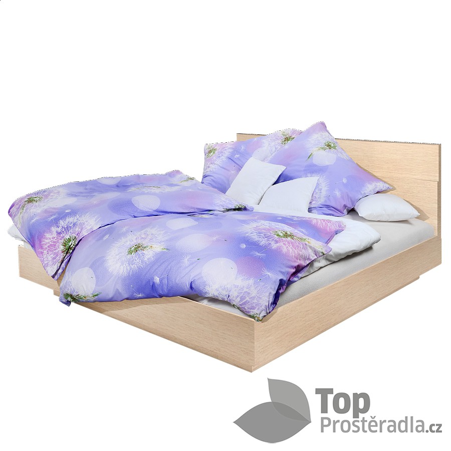 TOP Krepové povlečení pampeliška fialová 140x200 70x90