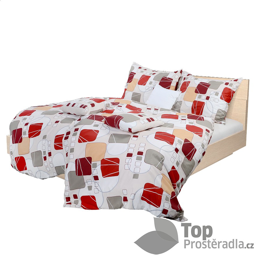 TOP Bavlněné povlečení karty barevné 140x200+70x90