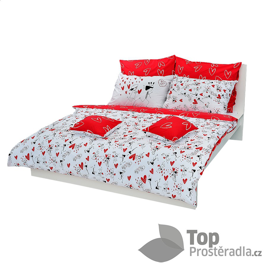 TOP Bavlněné povlečení Love 140x220 70x90