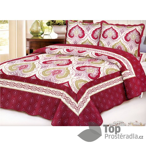 Přehoz na postel s povlaky na polštářky 240x220 + 2x50x70 Oriental