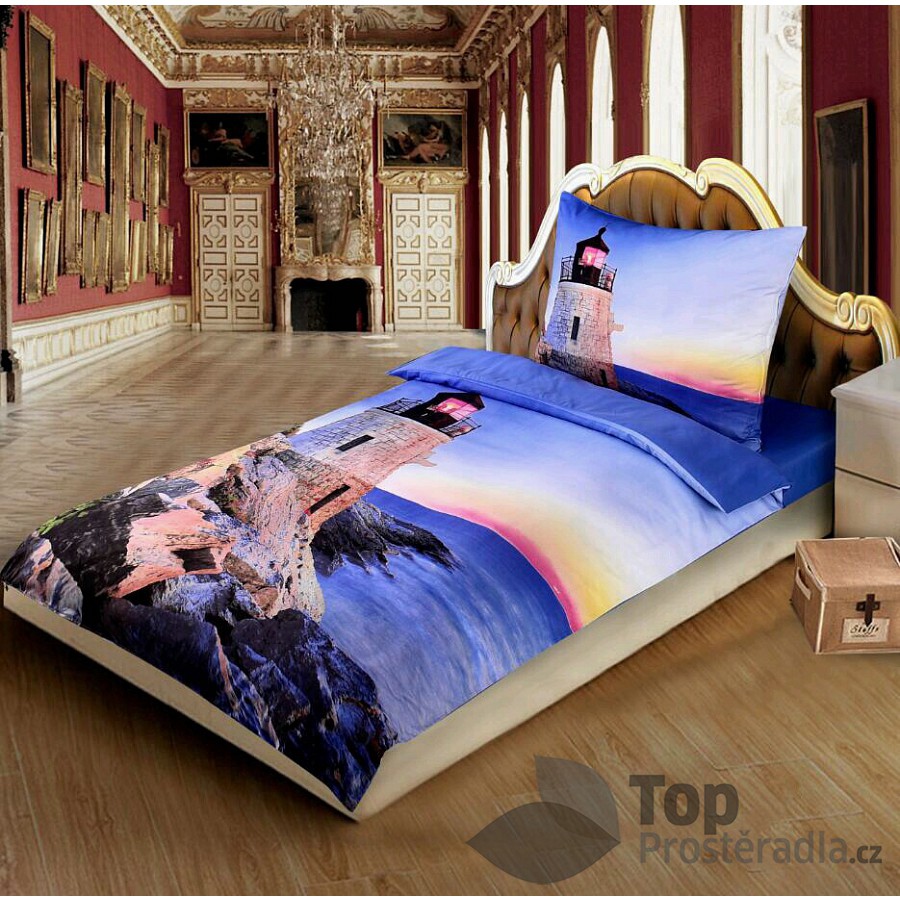 3D povlečení 140x200 + 70x90 - Maják