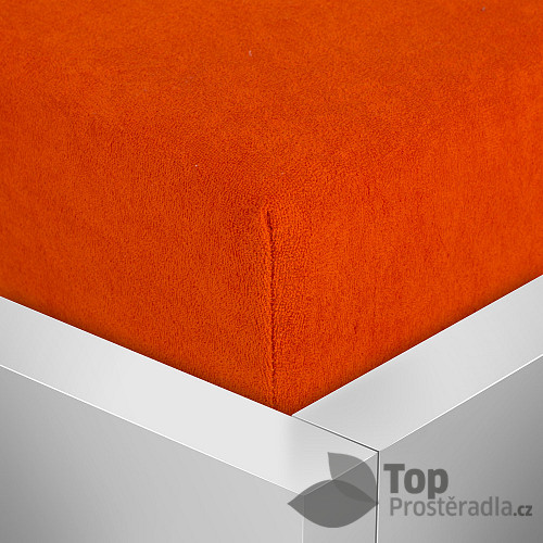 Froté prostěradlo 220x200 Premium - Oranžová