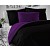 Saténové francouzské povlečení LUXURY COLLECTION 220x200+2x70x90cm černé / tmavě fialové
