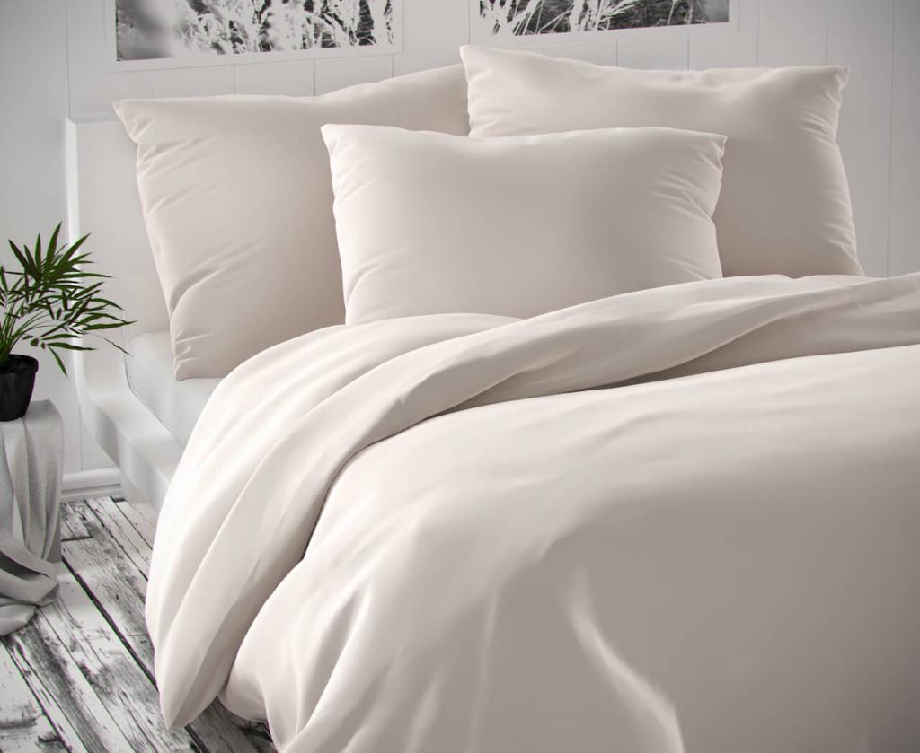 TP Saténové povlečení LUXURY COLLECTION 140x200+70x90cm bílé