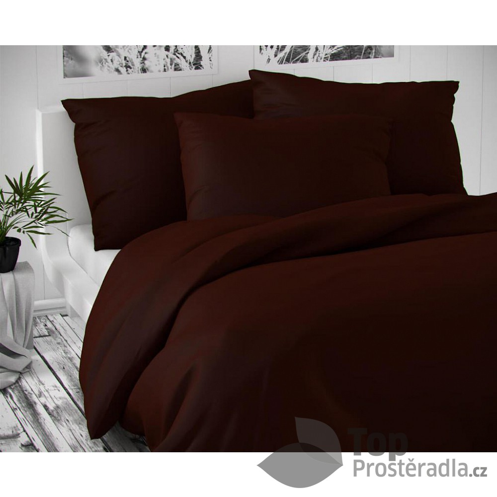 TOP Saténové prodloužené povlečení LUXURY COLLECTION 140x220+70x90cm tmavě modré