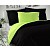 Saténové francouzské povlečení LUXURY COLLECTION 220x200+2x70x90cm černé / světle zelené