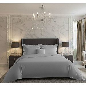 Saténové povlečení LUXURY COLLECTION 140x200+70x90cm světle šedé
