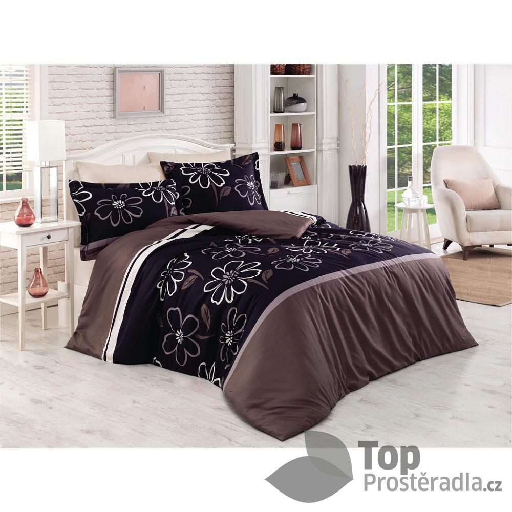 TOP Saténové francouzské povlečení LUXURY COLLECTION 220x200+2x70x90cm Meadow