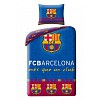 Bavlněné povlečení FC BARCELONA modrá/vínová 140x200+70x90